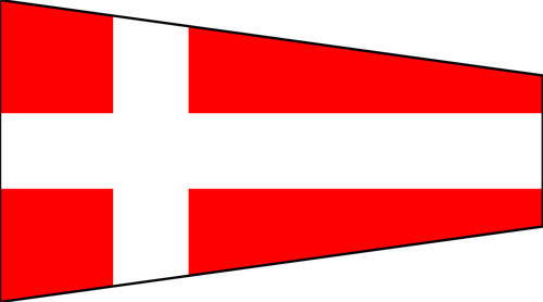20" X 8.5" Naval Signal Flag / Pennant Navy 100% Cotton – Marine Code 3 