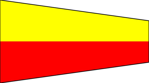 Marine Code Naval Signal Flag Nautical / Boat T LARGE FLAG 16" X 28" 