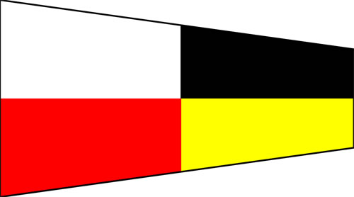Z 16" X 28" LARGE FLAG Nautical / Boat Naval Signal Flag Marine Code 