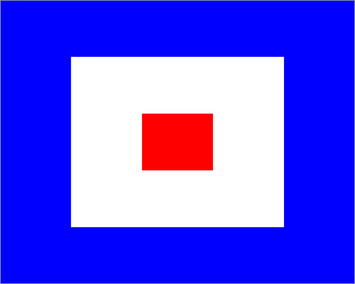 Naval Signal Flag Nautical / Boat B Marine Code LARGE FLAG 16" X 28" 